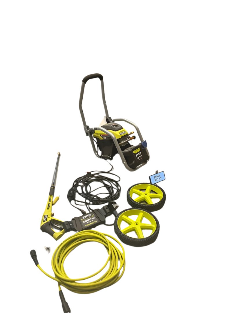 NO AXLE HARDWARE ONLY TURBO NOZZLE Ryobi 3000 PSI 1.1 GPM Cold Water Electric Pressure Washer