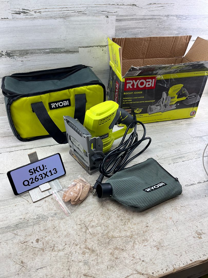 Ryobi Amp Corded AC Biscuit Joiner Kit with Dust Collector  Bag – Spend  Less Store