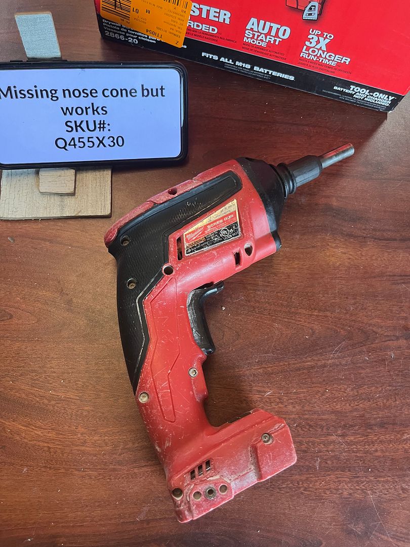 NO NOSE CONE USED Milwaukee M18 FUEL 18V Cordless Drywall Screw Gun (Tool Only) Q455X30