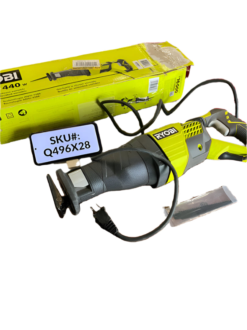 SEE CORD USED Ryobi 12 Amp Corded Reciprocating Saw RJ1861V