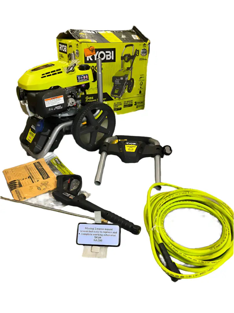 MISSING TWO MOTOR MOUNT SCREWS Ryobi 3100 PSI Gas Pressure Washer Honda GCV167 Engine RY803023A
