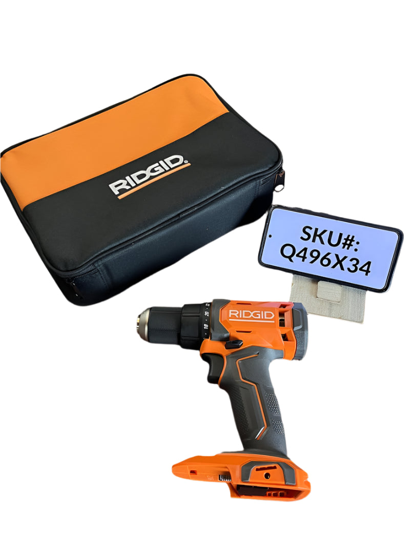 Ridgid 18V 1/2 in. Drill (Tool Only) & Tool Bag R860010