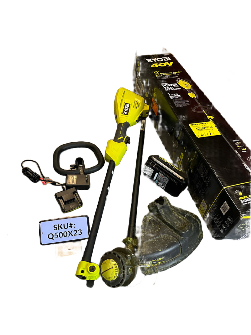 USED Ryobi 40V 15 in. Expand-It Attachment Capable String Trimmer Kit 4Ah Battery & Charger RY40ST01K