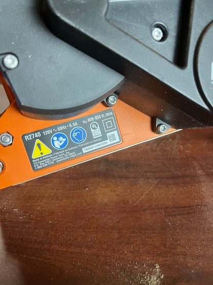 NO SANDPAPER Ridgid 6.5 Amp Corded 3 in. x 18 in. Variable Speed Belt Sander R27401 Q461X42