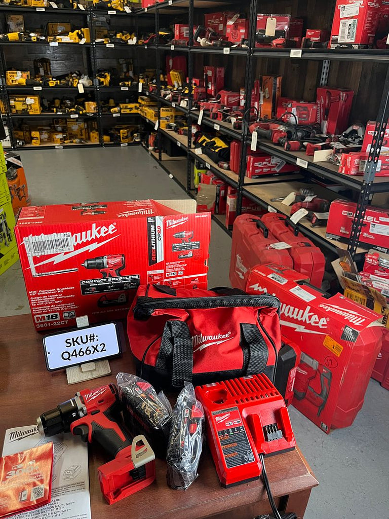 Milwaukee M18 18V Brushless 1 2 in. Compact Drill Kit TWO 2Ah Batteries Charger 3601 22CT Spend Less Store
