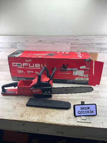 LIGHTLY USED Milwaukee M18 FUEL 18V 14 in. Brushless Battery Chainsaw (Tool Only) Q311X36