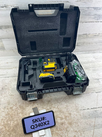 Dewalt 12V 100 ft. Green Self-Leveling 5-Spot Beam Laser Level Kit 2Ah Battery TSTAK Case
