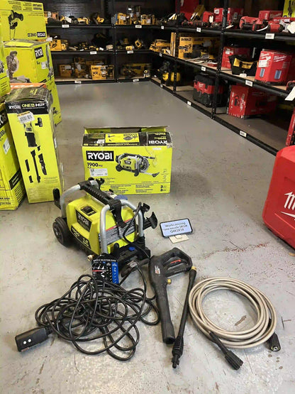 TURBO & SOAP NOZZLE ONLY USED Ryobi 1900 PSI 1.2 GPM Cold Water Wheeled Corded Pressure Washer RY1419MT Q483X18