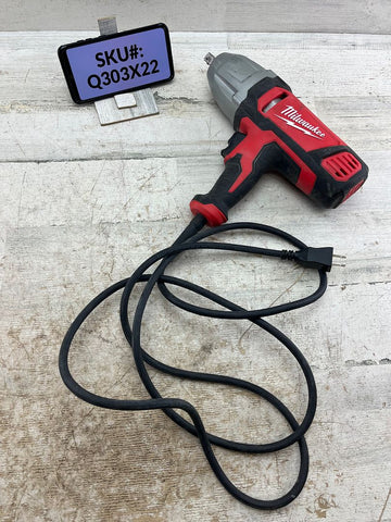 Milwaukee 1/2 in. Impact Wrench with Rocker Switch & Detent Pin Socket Retention Used Q303X22