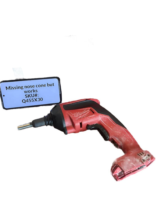 NO NOSE CONE USED Milwaukee M18 FUEL 18V Cordless Drywall Screw Gun (Tool Only) Q455X30