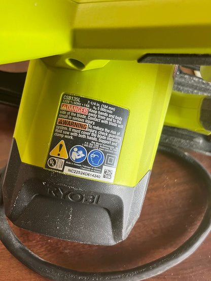USED Ryobi 14 Amp 7-1/4 in. Circular Saw with Laser CSB135L Q461X24