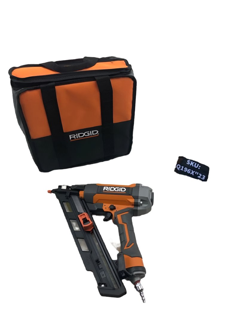 Ridgid Pneumatic 15 Gauge 2 1/2 in. Angled Finish Nailer Slow Leak Trigger Area Q196X"23