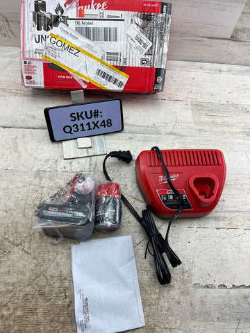 Milwaukee M12 12V High Output 5Ah & One 2Ah Battery & Charger Kit