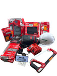 Milwaukee Lot Workskin Pullover Hoodies Large & XL Hard Hat & Visor Hacksaw Knee Pads Band Saw Blades