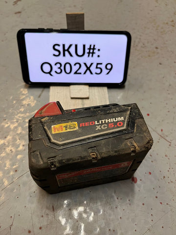 Milwaukee M18 18Volt 5Ah XC Extended Capacity Battery Pack Used