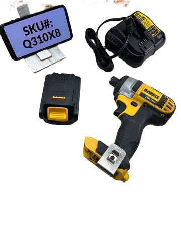 Dewalt 20V Cordless 1/4 in. Impact Driver One 1.3Ah Battery Charger & Bag