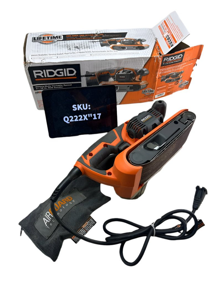 Ridgid belt sander top