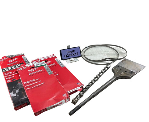 Milwaukee 6 Pc SDS Plus SDS Max Bit Blade Bandsaw Blades See Photos